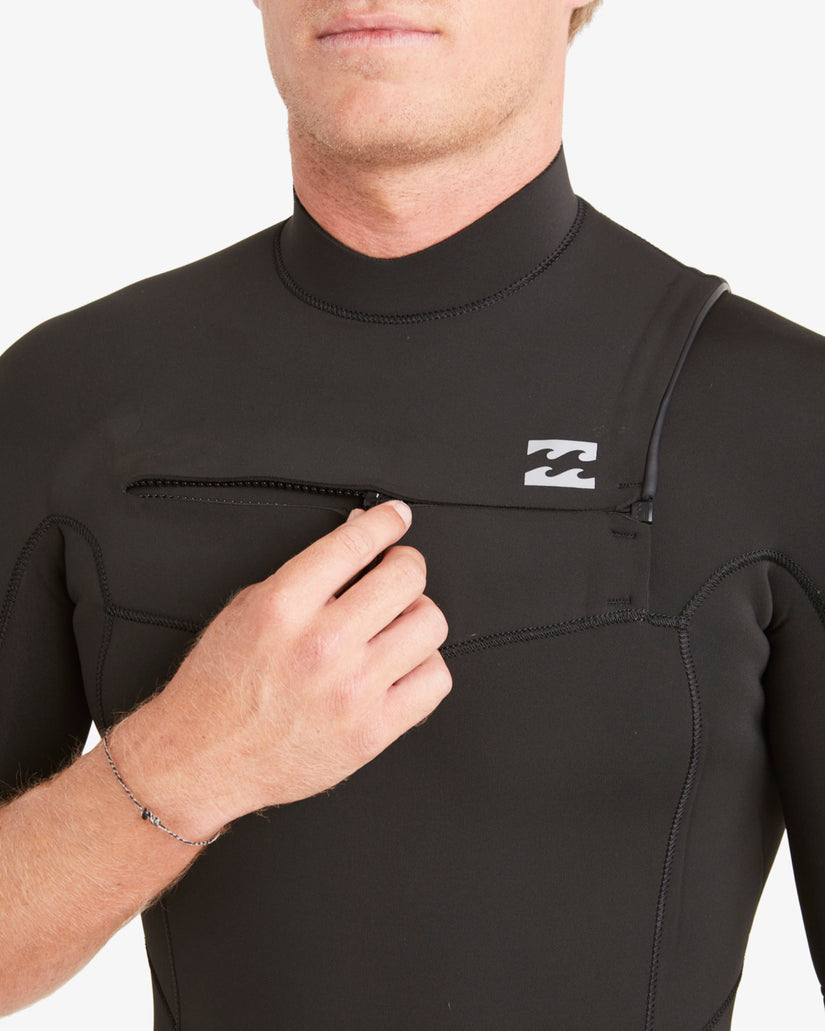 2/2 Absolute Chest Zip Full Wetsuit - Black