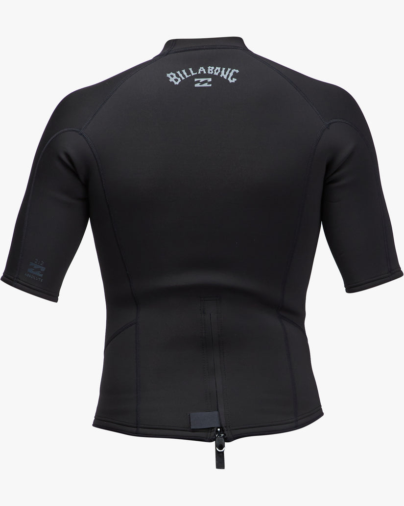2/2mm Absolute Short Sleeve Wetsuit Top - Black