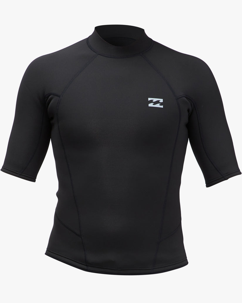 2/2mm Absolute Short Sleeve Wetsuit Top - Black