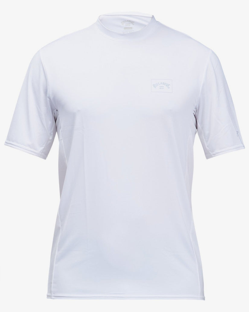 Arch Mesh Loose Fit Upf 50+ Short Sleeve Surf Tee - White