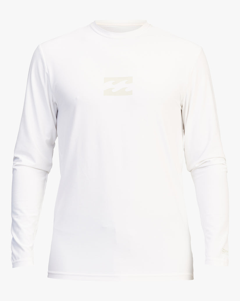 All Day Wave Loose Fit Long Sleeve Surf Tee - White
