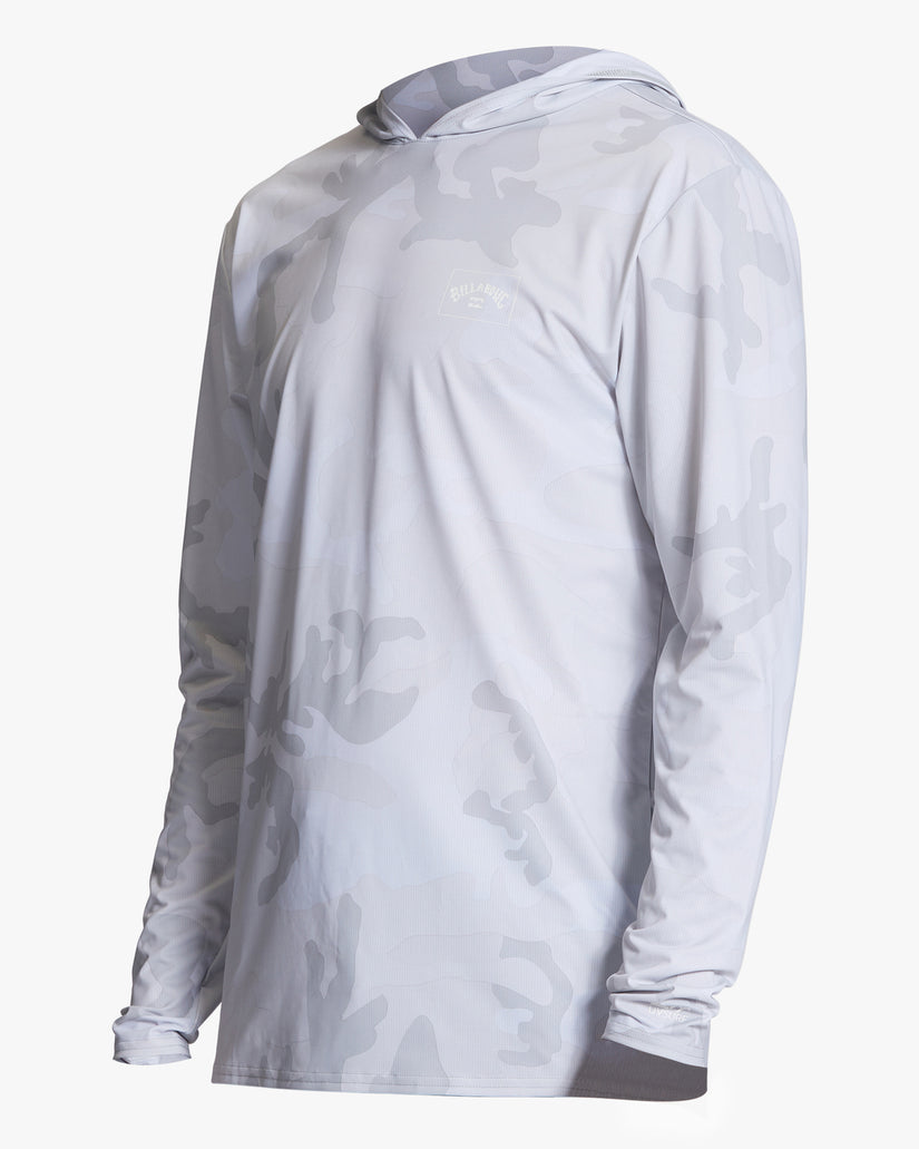 Arch Mesh Hooded Upf 50 Long Sleeve Rashguard - White Camo