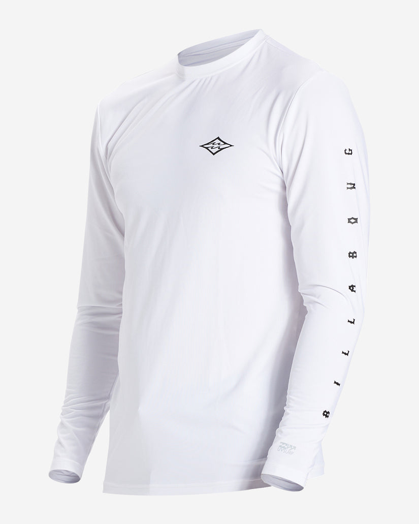Unity Long Sleeve UPF 50 Surf T-Shirt - White