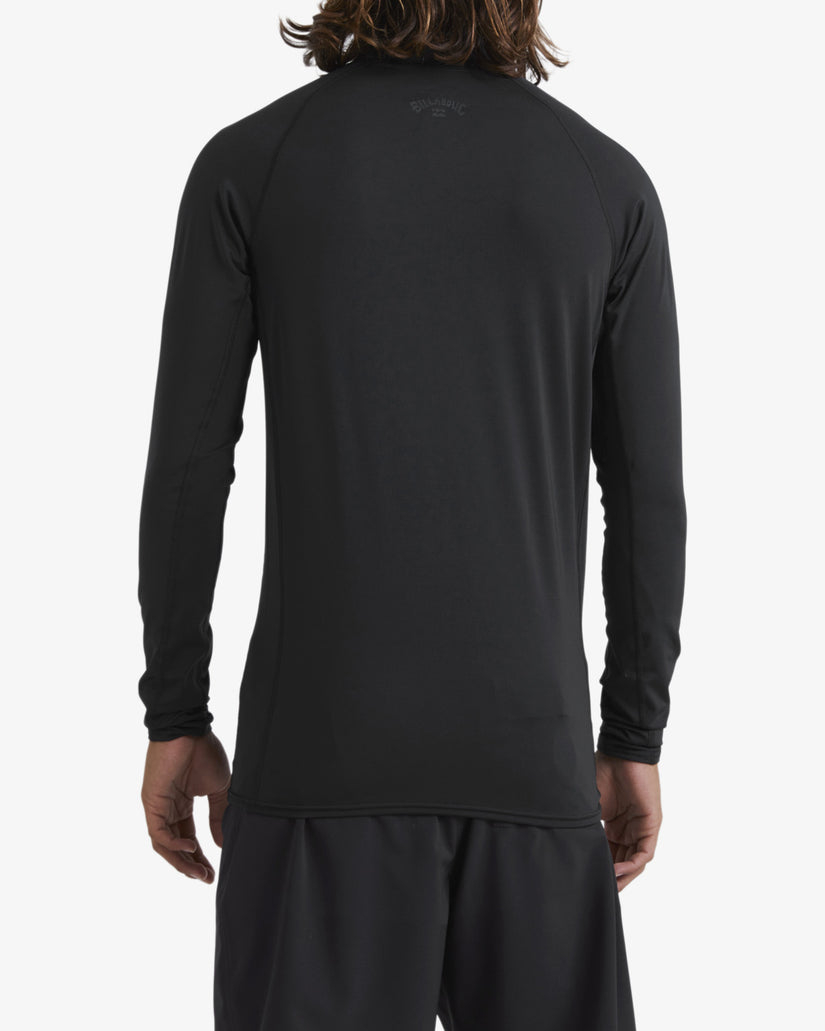 Arch Wave Performance Fit Long Sleeve Surf Tee - Black