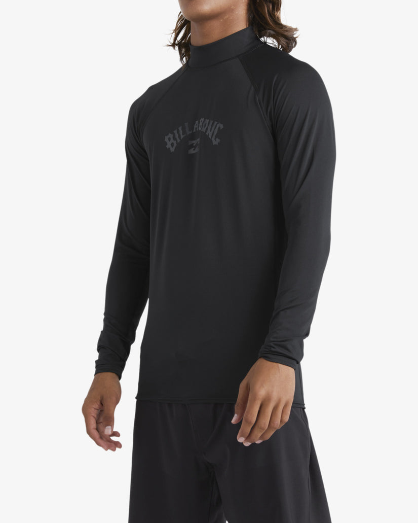 Arch Wave Performance Fit Long Sleeve Surf Tee - Black