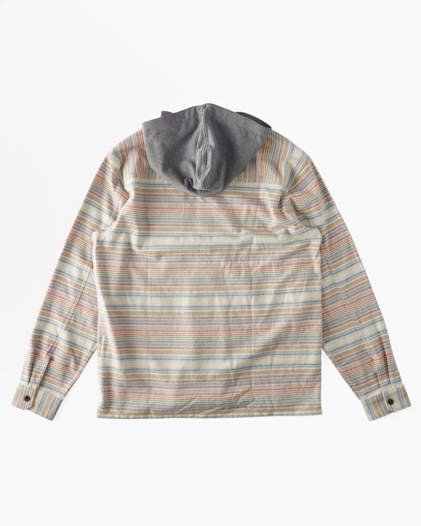 Baja Hooded Flannel Shirt - Oyster