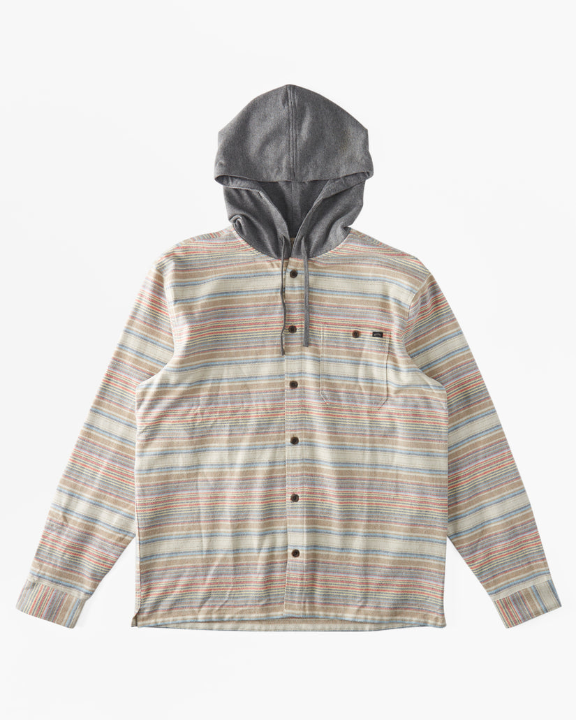 Baja Hooded Flannel Shirt - Oyster
