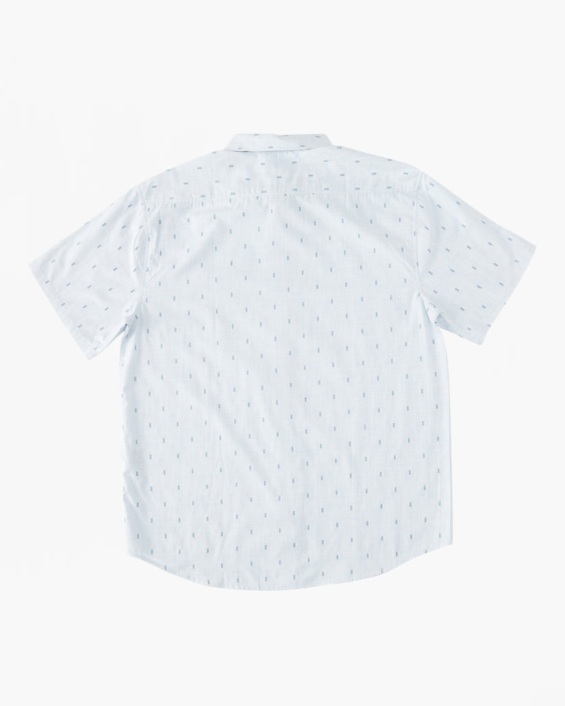 All Day Jacquard Short Sleeve Shirt - Blue Haze