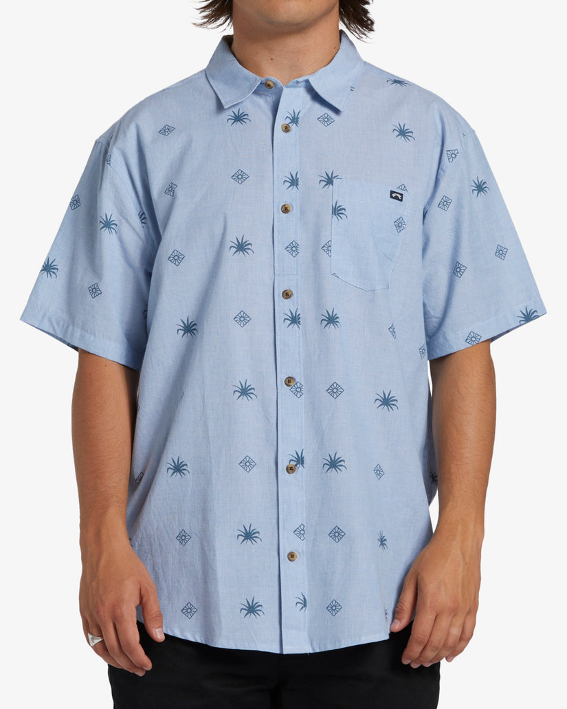 Sundays Mini Short Sleeve Shirt - Blue Suede