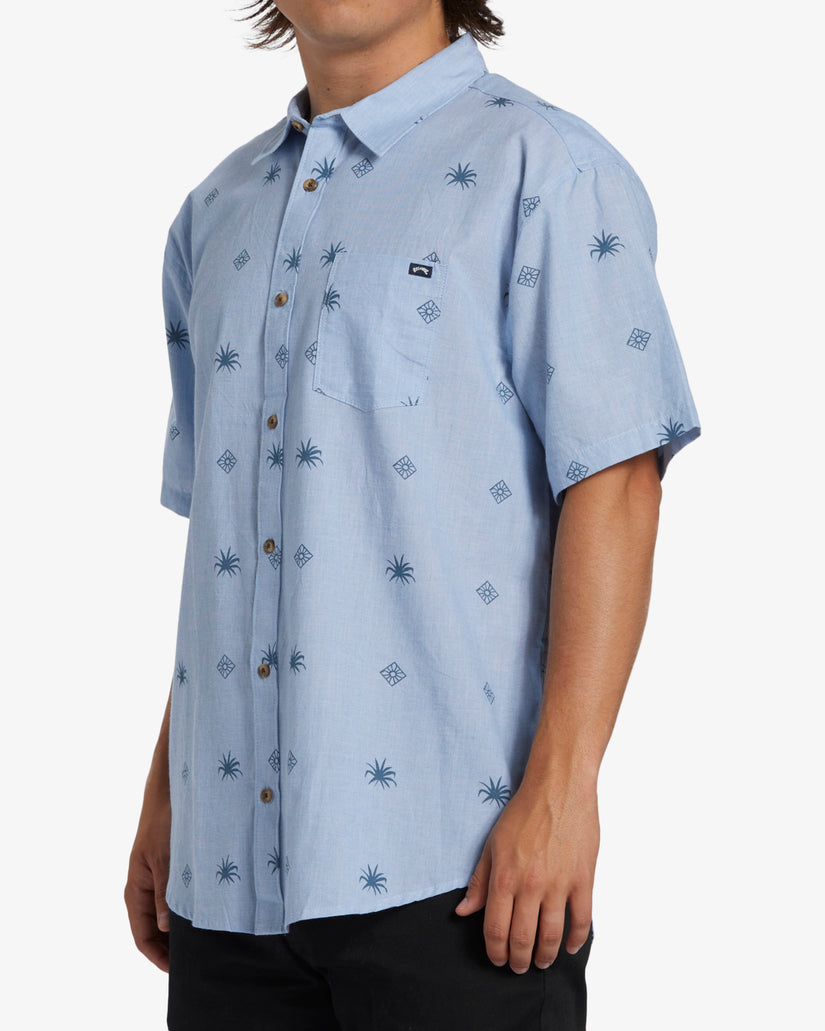 Sundays Mini Short Sleeve Shirt - Blue Suede