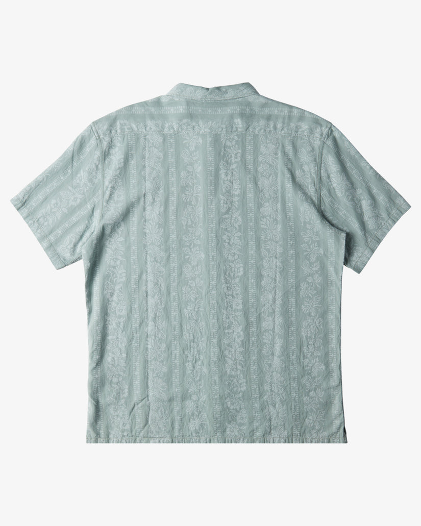 Sundays Jacquard Short Sleeve Shirt - Blue Suede