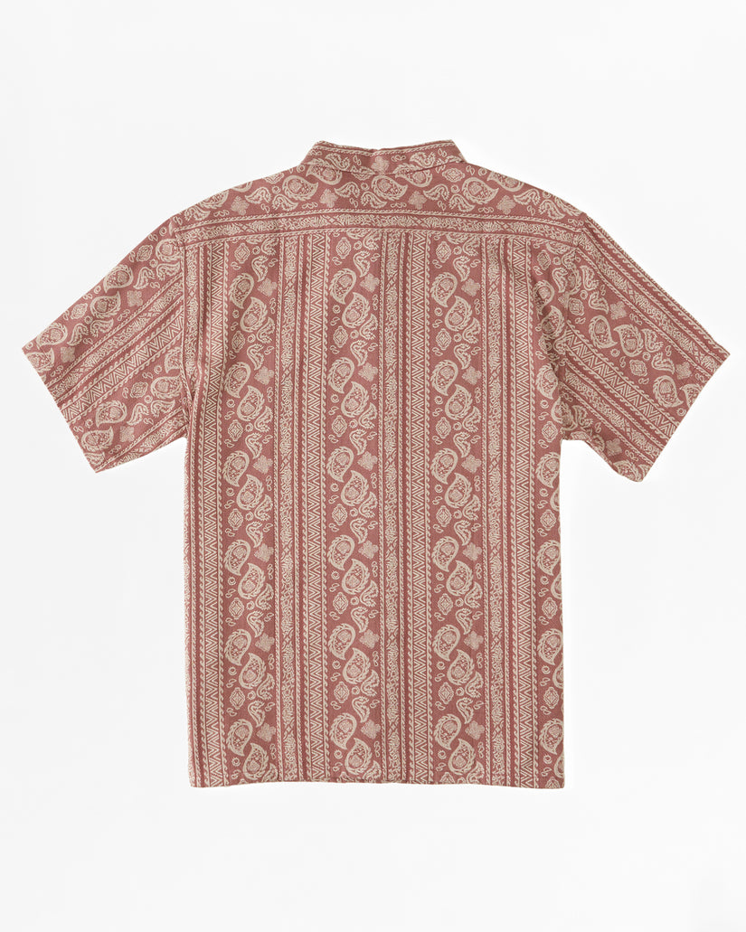 Sundays Jacquard Short Sleeve Shirt - Fig