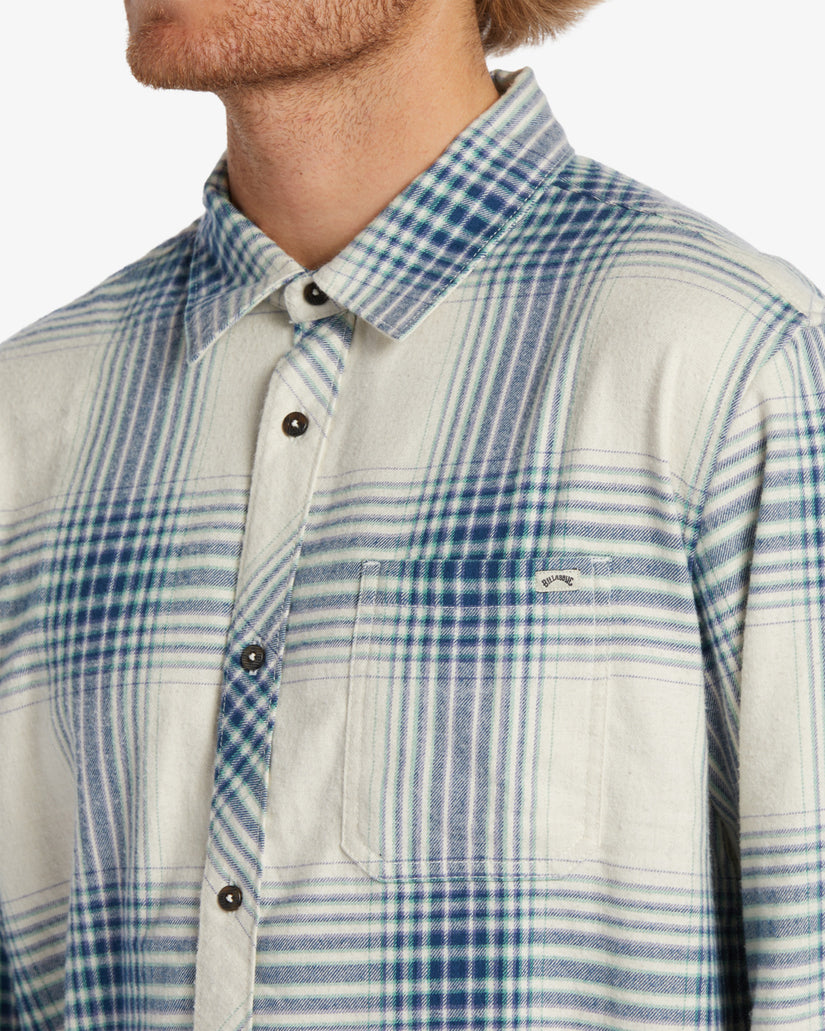 Coastline Flannel Long Sleeve Shirt - Stone