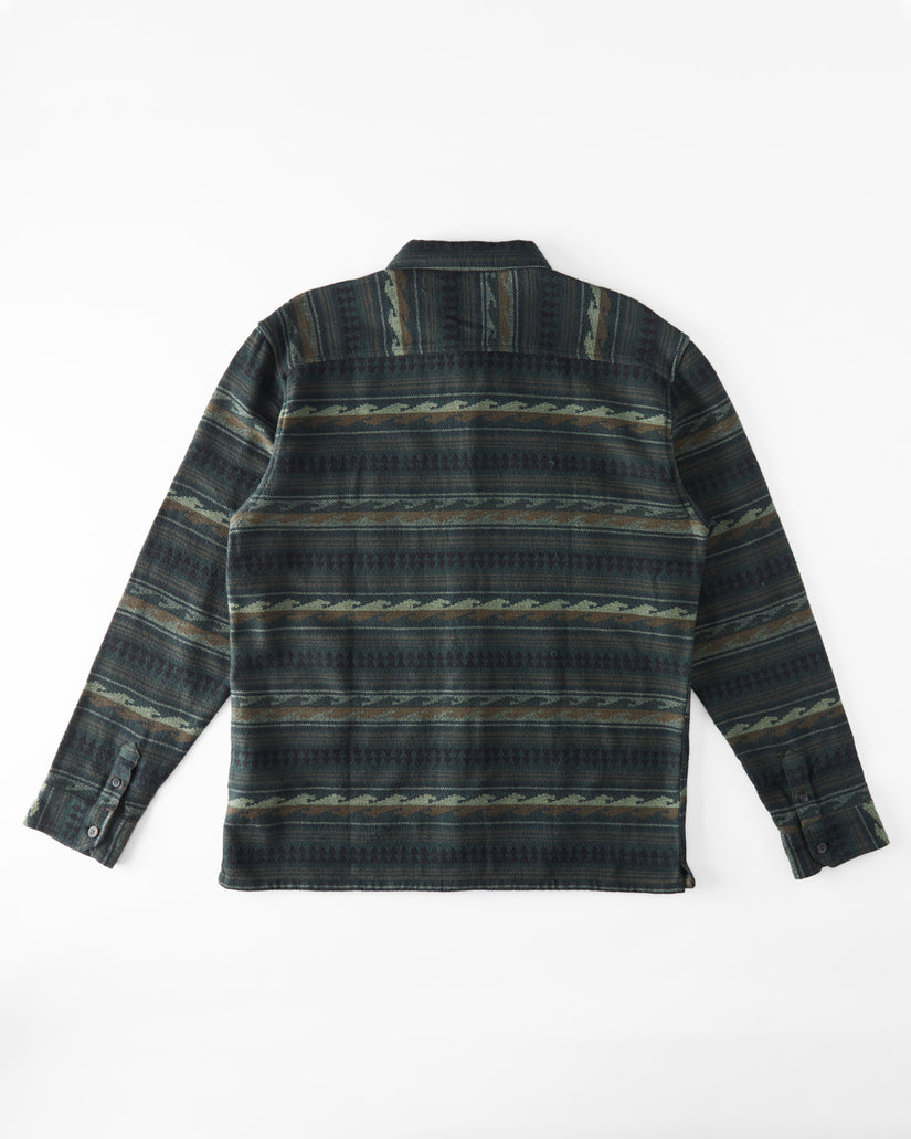 Offshore Jacquard Flannel Long Sleeve Shirt - Dark Forest