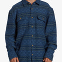 Offshore Jacquard Flannel Long Sleeve Shirt - Dark Blue