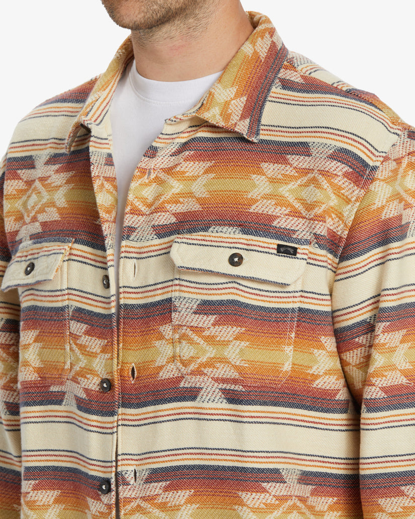 Offshore Jacquard Flannel Long Sleeve Shirt - Gold