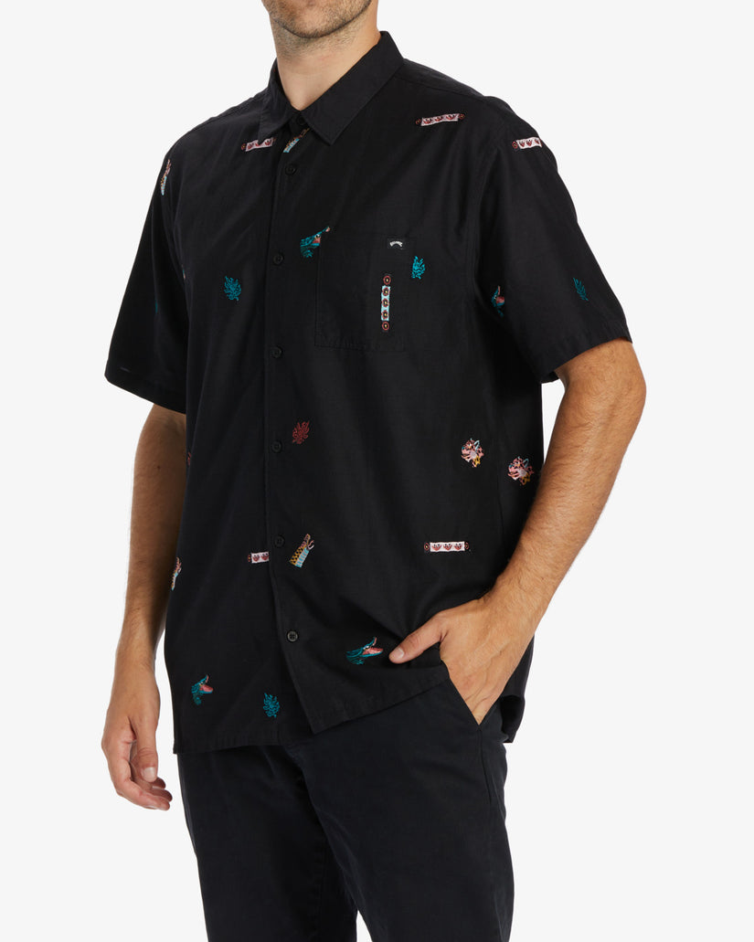 Zeledon Embroidered Shirt - Black