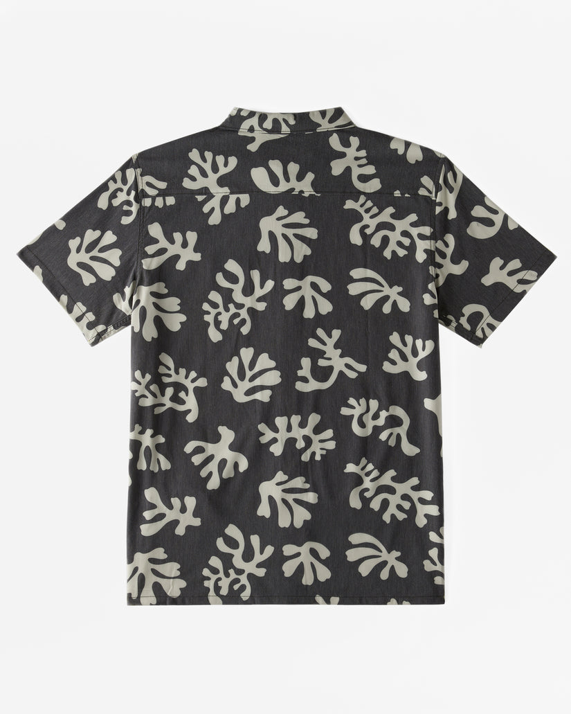 Coral Gardeners Surftrek Short Sleeve Woven Shirt - Black