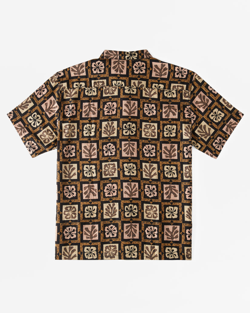 Tiki Reef Hemp Short Sleeve Woven Shirt - Tiki