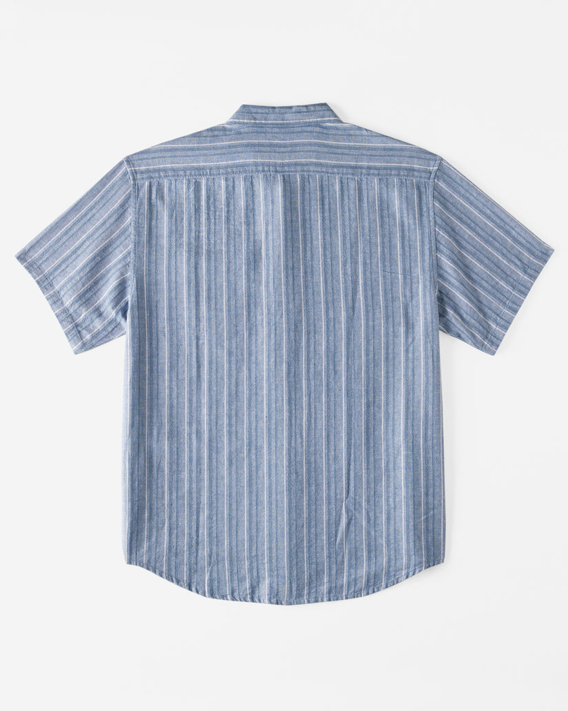 All Day Stripe Short Sleeve Woven Shirt - Vintage Indigo – Billabong