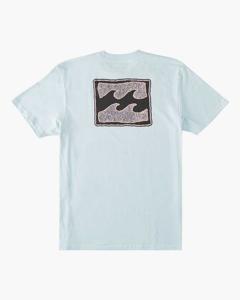 Crayon Wave Short Sleeve T-Shirt - Coastal Blue