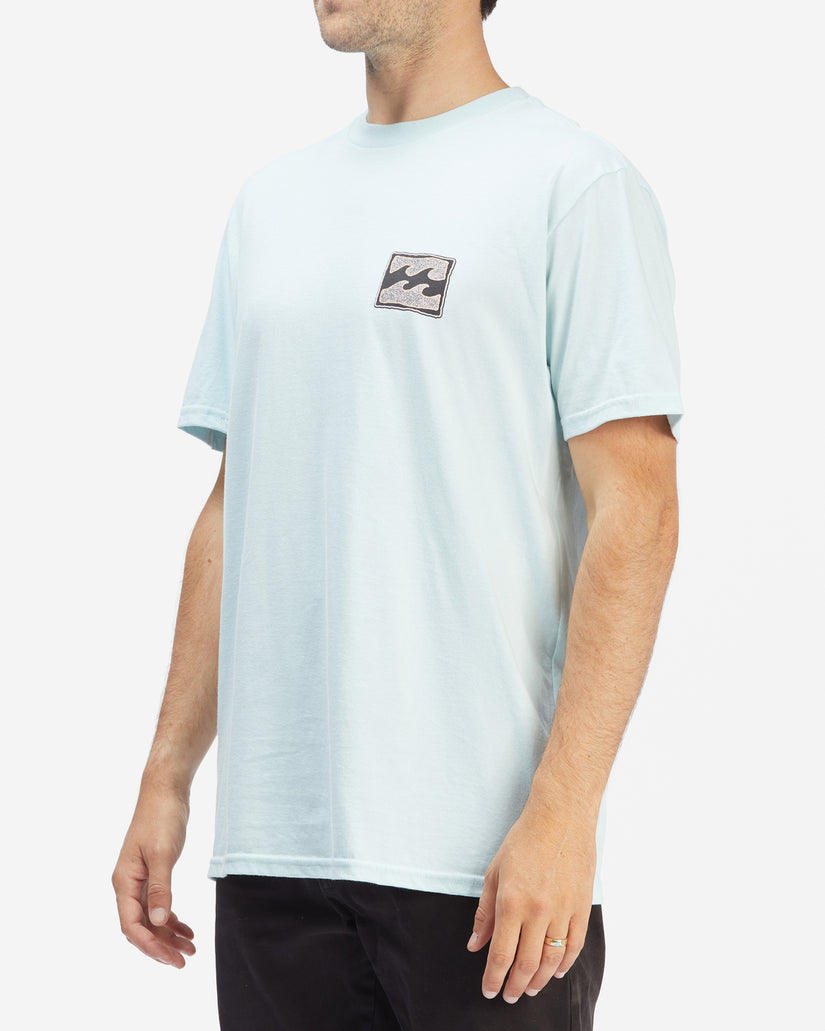 Crayon Wave Short Sleeve T-Shirt - Coastal Blue