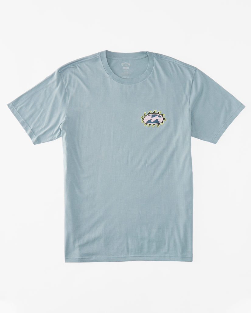 Crayon Wave T-Shirt - Washed Blue