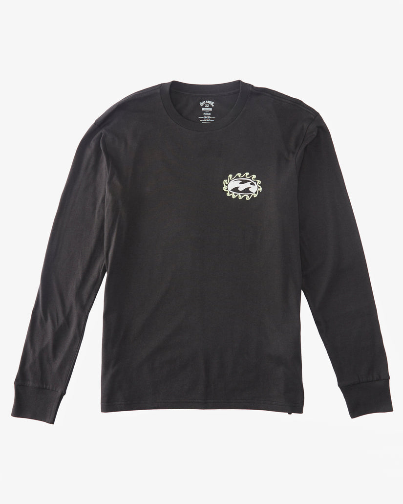Crayon Wave Long Sleeve T-Shirt - Washed Black – Billabong
