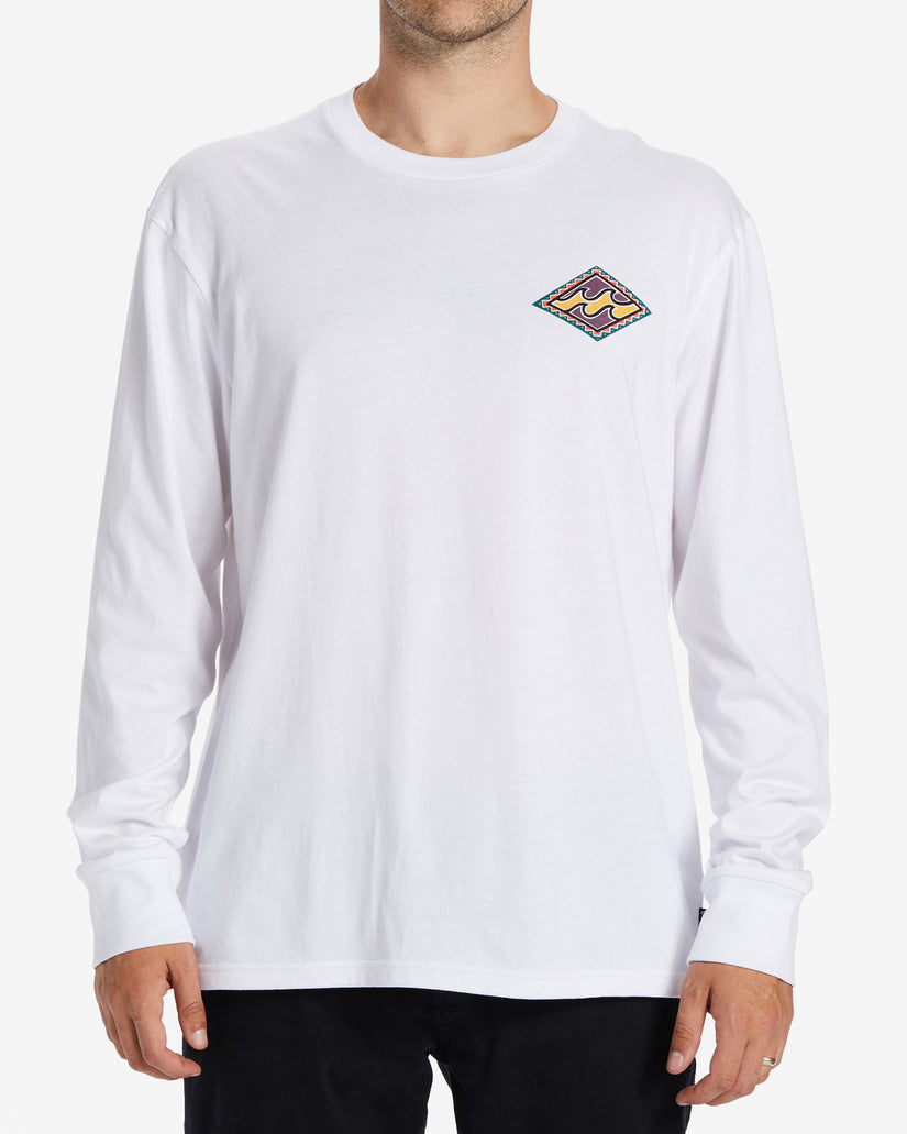 Crayon Wave Long Sleeve T-Shirt - White