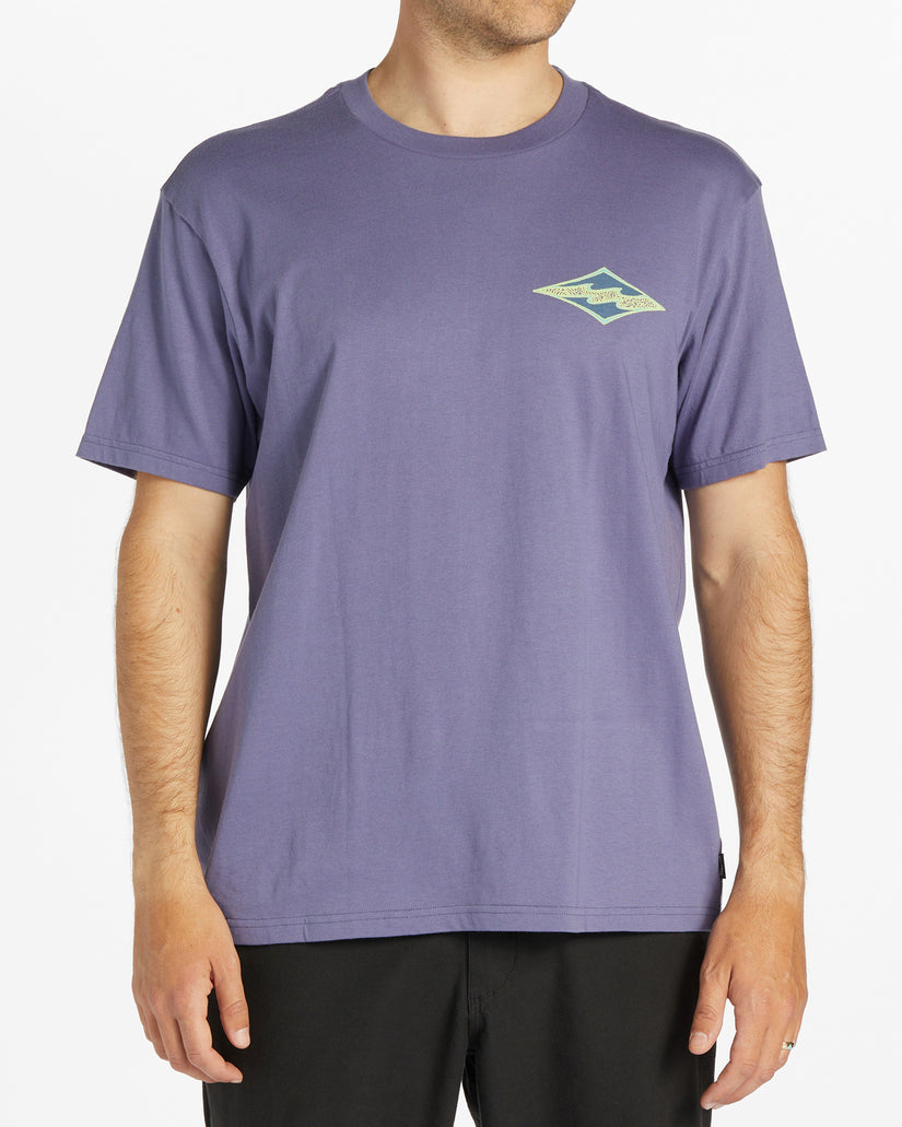 Crayon Wave Short Sleeve T-Shirt - Dusty Grape