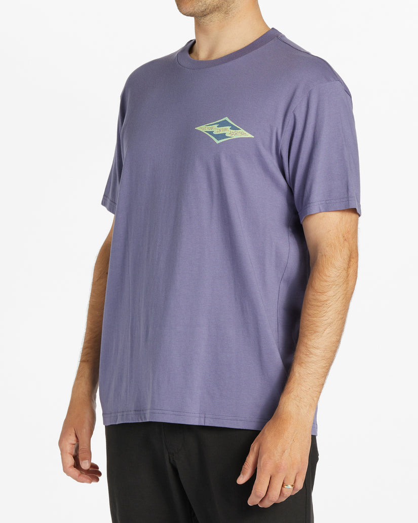 Crayon Wave Short Sleeve T-Shirt - Dusty Grape