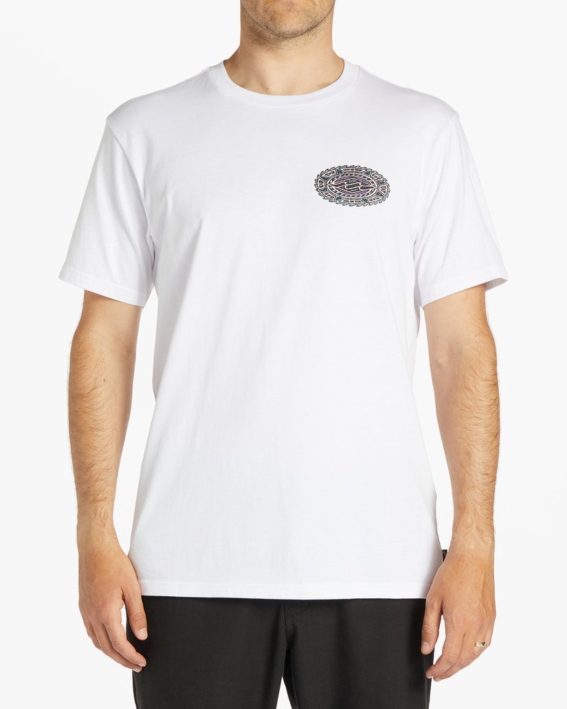 Crayon Wave Short Sleeve T-Shirt - White