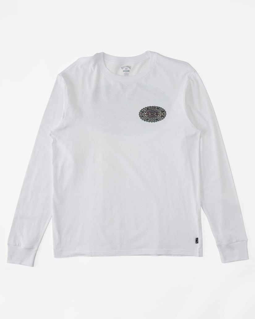 Crayon Wave Long Sleeve T-Shirt - White