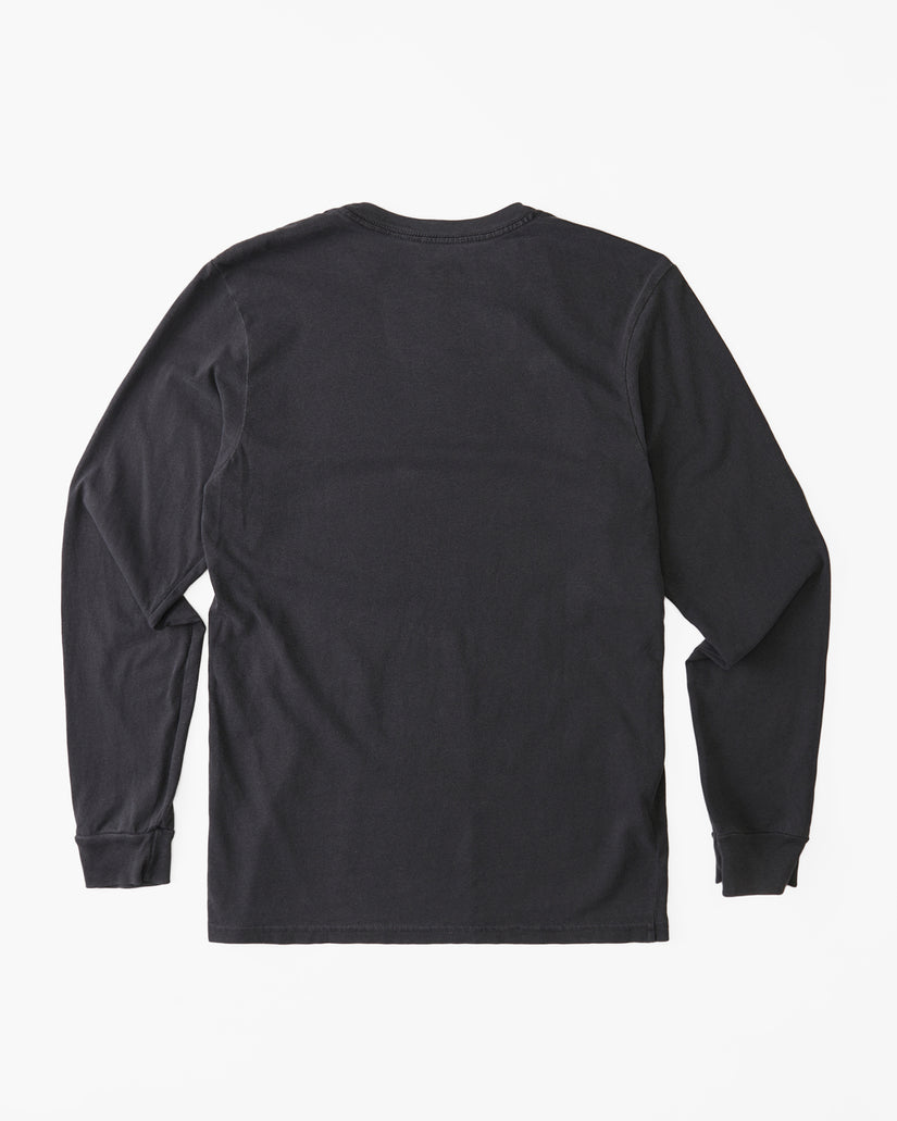 Essential Wave Washed Long Sleeve T-Shirt - Charcoal