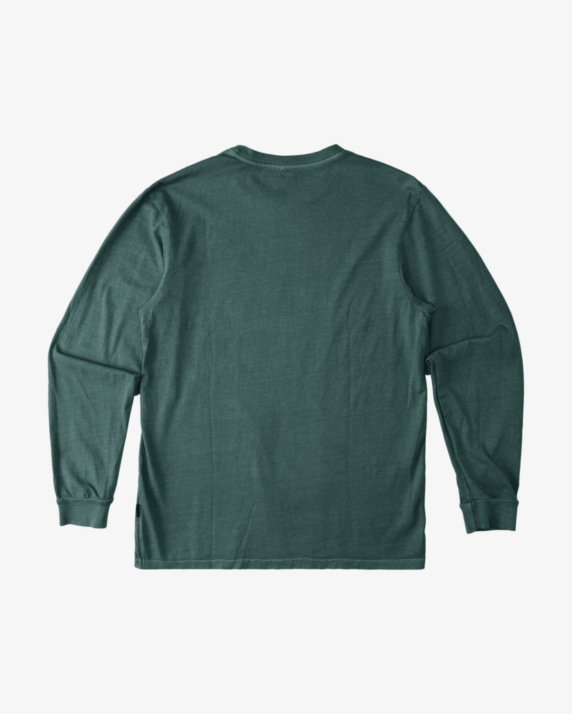 Essential Wave Washed Long Sleeve T-Shirt - Dark Forest