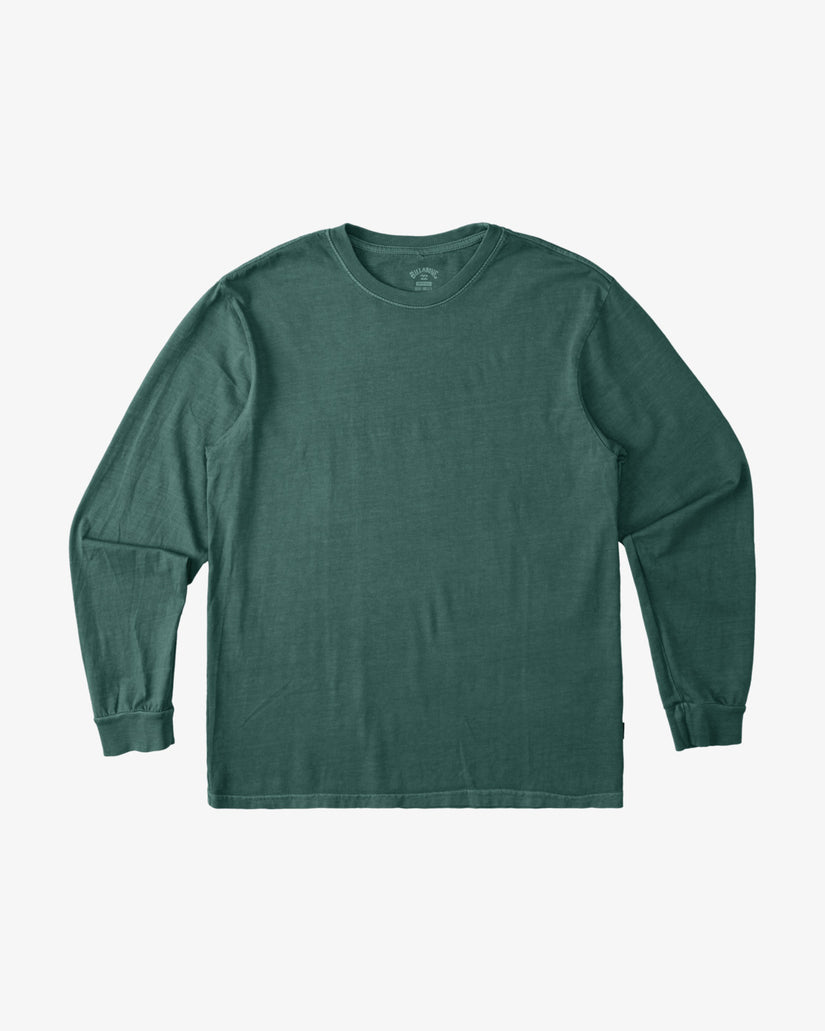 Essential Wave Washed Long Sleeve T-Shirt - Dark Forest