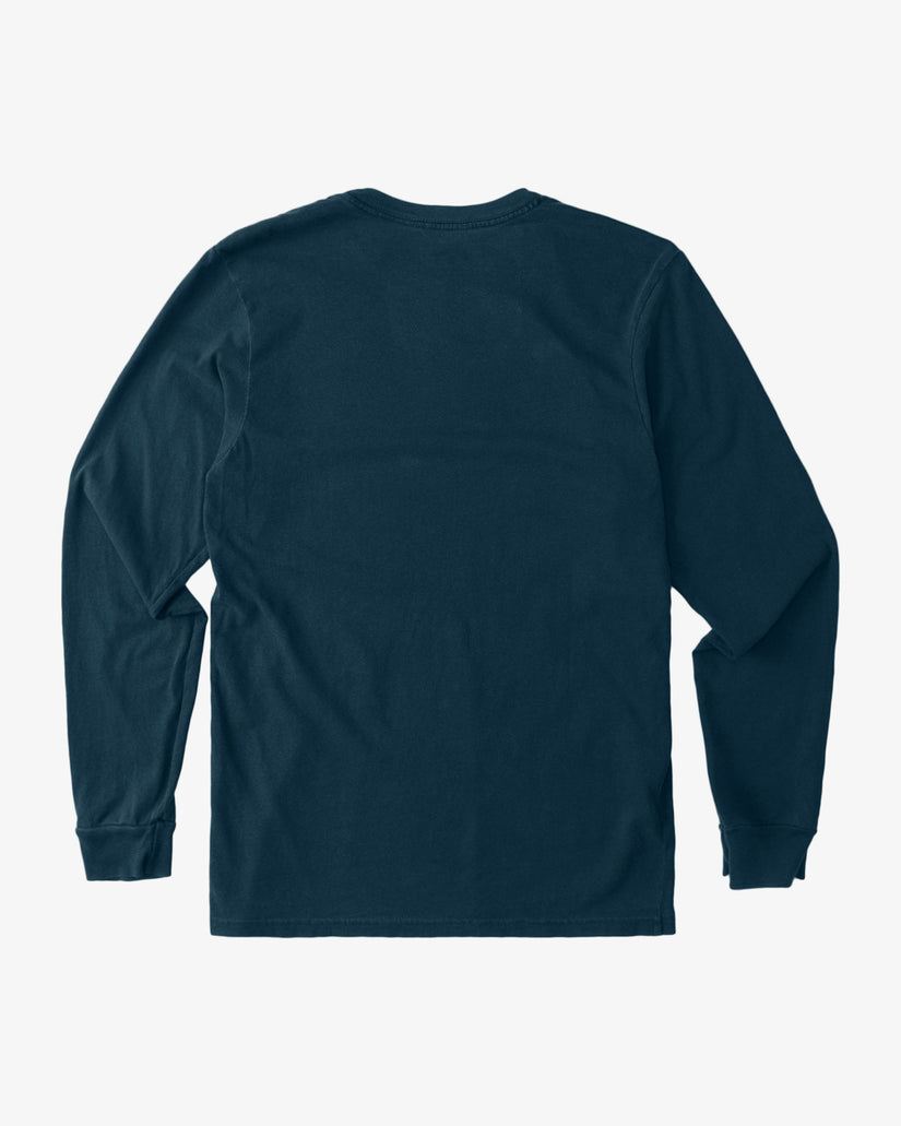 Essential Wave Washed Long Sleeve T-Shirt - Navy