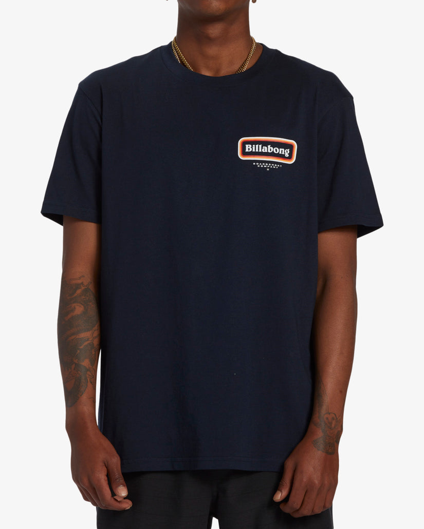 Walled Short Sleeve T-Shirt - Navy