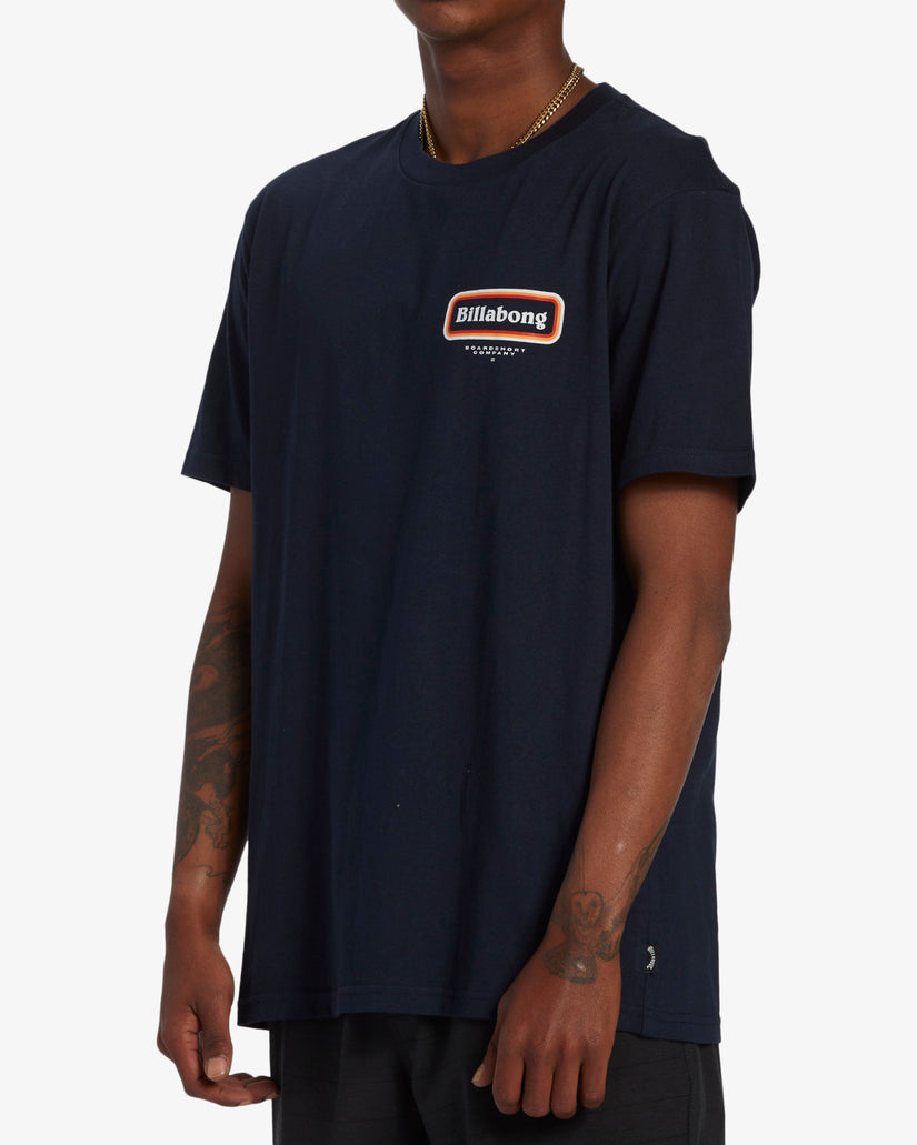 Walled Short Sleeve T-Shirt - Navy