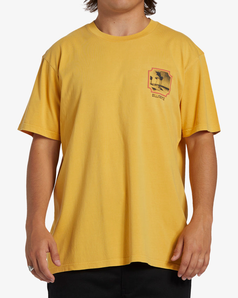 Reflections Short Sleeve Wave Washed T-Shirt - Citrus
