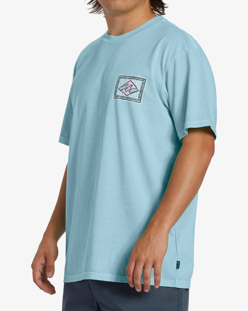 Boxed In Short Sleeve Wave Washed T-Shirt - Coastal