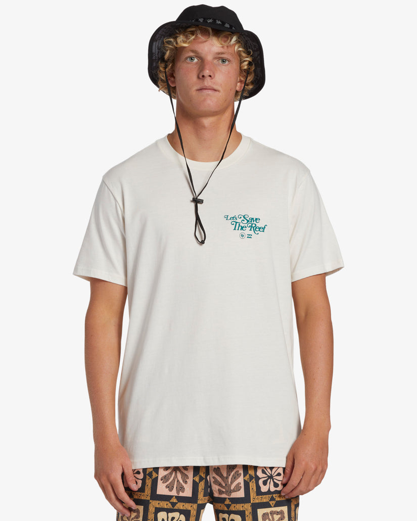Coral Gardeners Lets Save The Reef Short Sleeve T-Shirt - Off White