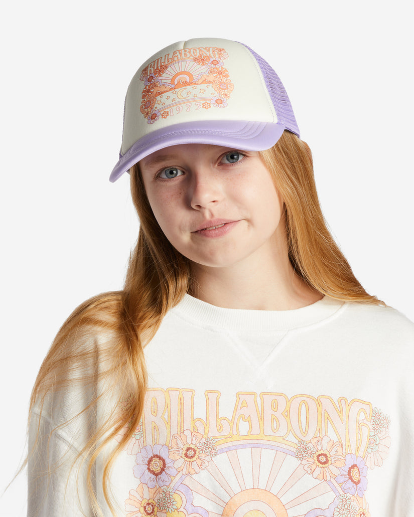 Girls Ohana Trucker Hat - Lilac Breeze