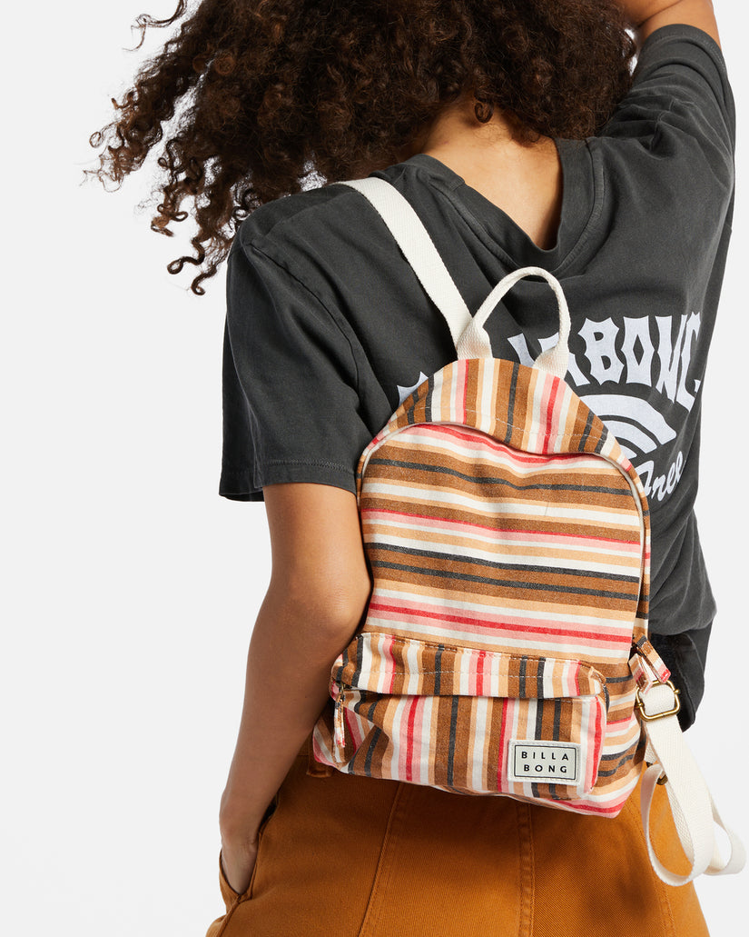 Mini Mama Canvas Backpack - Peach Out