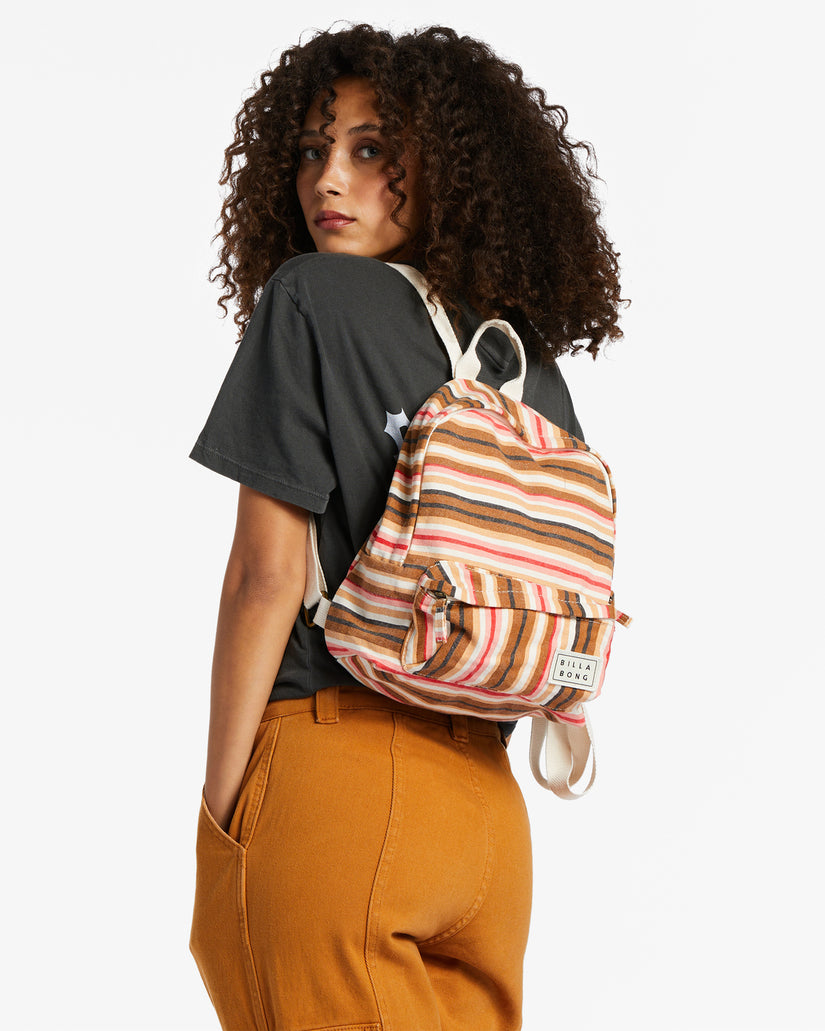 Mini Mama Canvas Backpack - Peach Out