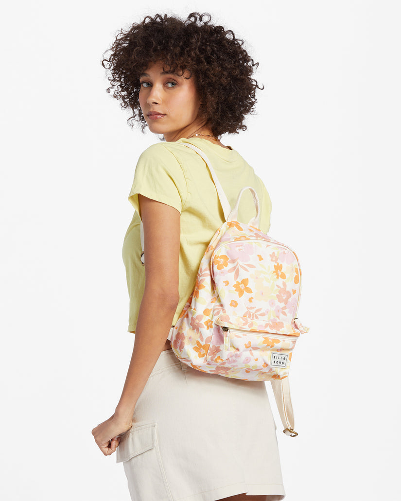 Mini Mama Canvas Backpack - Salt Crystal