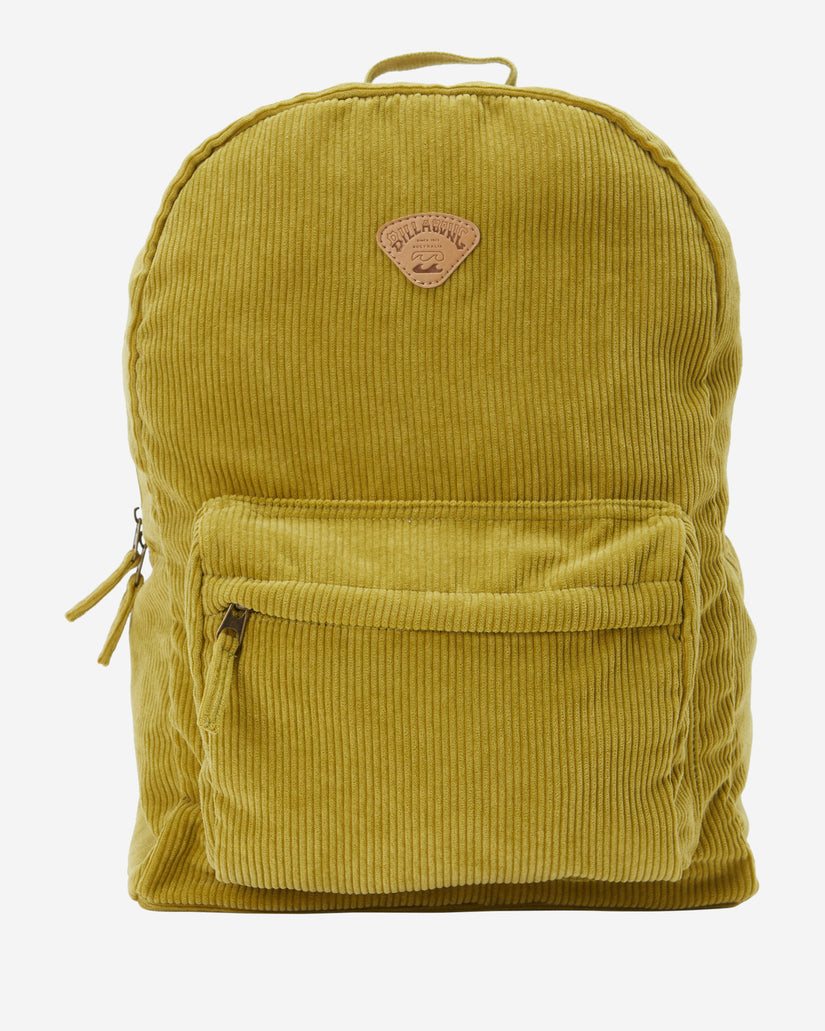 Schools Out Corduroy Backpack - Green Eyes