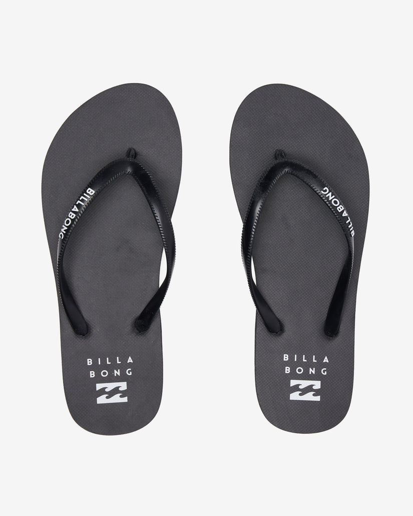 Dama Rubber Flip Flop Sandals - Black White 2 –