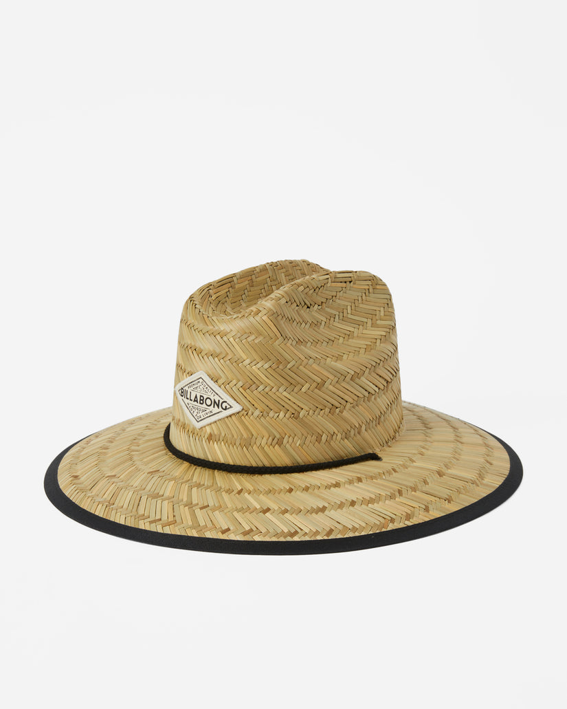 Tipton Straw Lifeguard Hat - Black Pebble