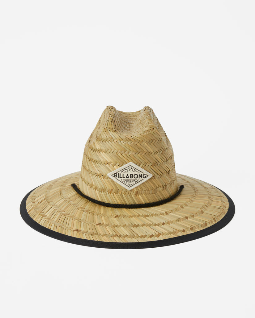 Tipton Straw Lifeguard Hat - Black Pebble